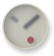 Lemnos Wanduhr Kehai grau/Kleine Designer Wanduhr ohne Tickgeräusche aus Japan/Kaminuhr und Uhr Wohnzimmer/Clock – Farbe grau