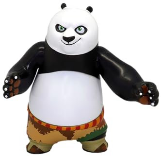 kung Fu Panda 4 – Po 14 cm große Figur mit aktionsaktivierten Soundeffekten und Hackaktion, präzise geformt und beweglich, geeignet für Kinder ab 4 Jahren