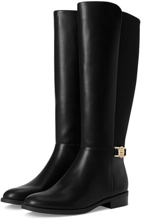Tommy Hilfiger Stivali alti al ginocchio Izelle Donna, nero, 36.5 EU