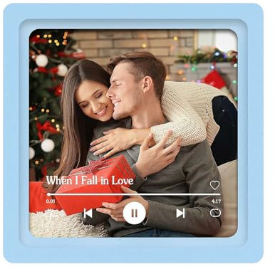 Custom Music Album Fridge Magnet, Built-in Music Can Play Songs, Personalized Picture Magnets for Refrigerator,Unique Customizable Magnet for Refrigerator, for Couples