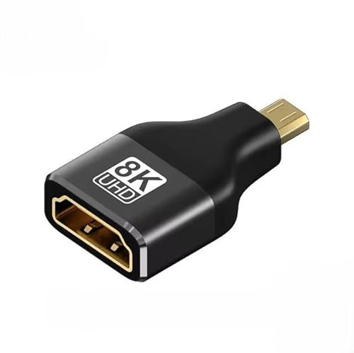 DST Micro HDMI to HDMI Adapter for Raspberry Pi 4, 8K Resolution, Compact