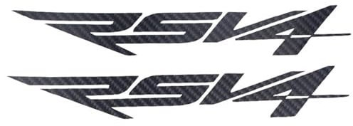 MPODYTSF Aufkleber für Motorrad Für Aprilia RSV4 Motorradaufkleber, Schwarze Carbon-Aufkleber