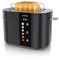 Arendo - Grille-pain 2 Fentes 2 Tranches, Toaster 800 W, Affichage couleur des niveaux de brunissage, Écran avec minuterie, Touches Tactiles, Réchauffe-Viennoiseries, Niveaux de brunissage 1 à 6