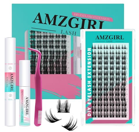 Diy Lash Extension Kit Lash Extensions Kits 84 Pcs Lash Clusters With Lash Glue, Remover, Eyelash Clusters Tweezer For Beginner Diy Individual Lash Extension At Home Easy To Apply(84pcs,Blushing)