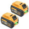 2-Pack Replacement Battery 20V/60V 12.0AH - Compatible with DeWalt DCB609 power tools.