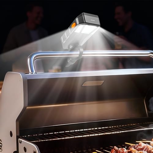 Luz de parrilla para barbacoa Blackstone y Weber, encendido y apagado | Haz de 160°, 2 niveles de brillo, 4000 mAh, carga USB-C, IP54 impermeable, accesorios de parrilla, regalos para hombres, papá