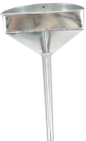 Entonnoir de Remplissage, Long Bec Filtrant en Fer Argenté | Résistant aux Fuites, Léger et Facile à Fixer, Stockage Simple, pour Réservoirs de Véhicules