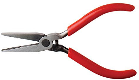 Flachzange mit weichem Griff, 14 cm, Karbonstahl, Präzisionswerkzeug ideal für Schmuckherstellung und Handwerk