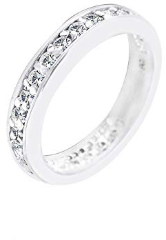Elli Ring Damen Verlobung Edel mit Kristallen in 925 Sterling Silber