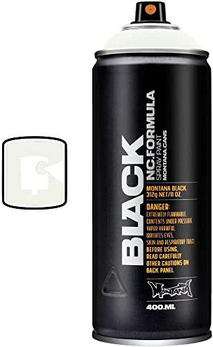 Montana Black Spray Paint, Matt Finish, 400ml Can, Colour: BLK7010 - Jaws