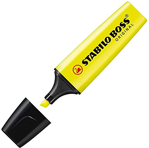 Highlighter - STABILO BOSS ORIGINAL - Pack of 3 - Yellow