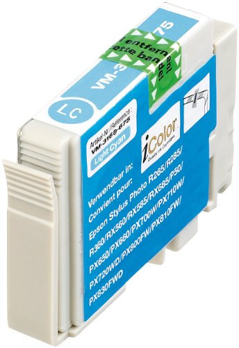 iColor kompatible Tintenpatronen für Tintenstrahldrucker, Epson: Patrone für Epson (ersetzt T0805), Light-Cyan (Original)