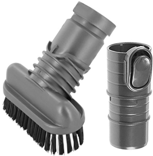 SPARES2GO Stubborn Dirt Dusting Brush Tool + Adaptor Kit for Dyson DC11 DC15 DC20 DC21 Vacuum Cleaner