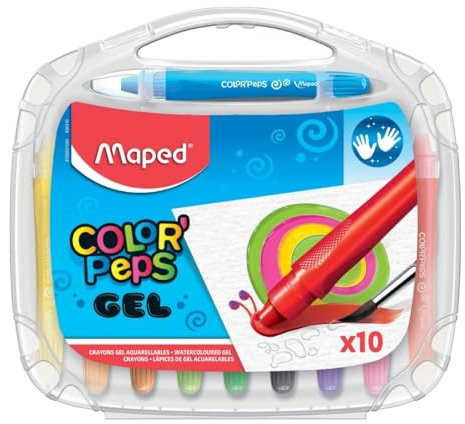 Maped M836310 - Gelmalstifte Color Peps Smoothy, 10 Stück in Aufbewahrungsbox