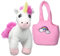 Simba 105560064 - Steffi Love Girls Plüsch Einhorn mit Tasche, mit Klettverschluss, Unicorn 28cm, ab 3 Jahren