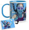 Taza de plástico personalizada. Taza infantil con foto. Taza personalizada libre de BPA y Bisfenol-A. INTERIOR Y ASA AZUL