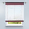 HongYa Bändchenrollo Tunnelzug Raffrollo transparenter Voile Raffgardine Vorhang H/B 140/100 cm Beere