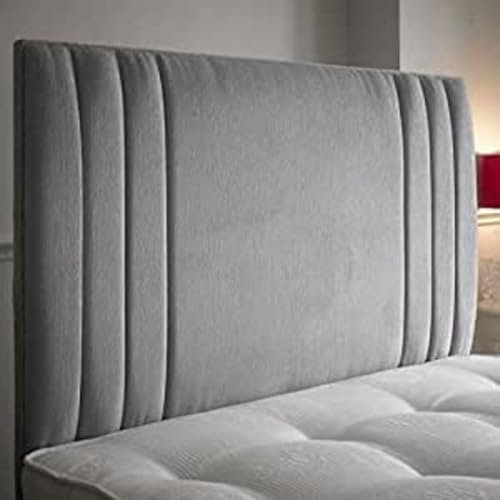 mm08enn BEAUTIFUL SIDE BAR HEADBOARD IN CHENILLE FABRIC IN 30 IN (4ft6 double, black)