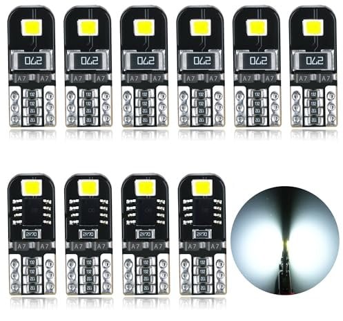 AGLINT Ampoules T10 LED CANBUS 12V Blanc Pas De Polarité Conçu W5W Wedge Intérieur De Voiture Lumière Dôme Feux De Plaque D'immatriculation