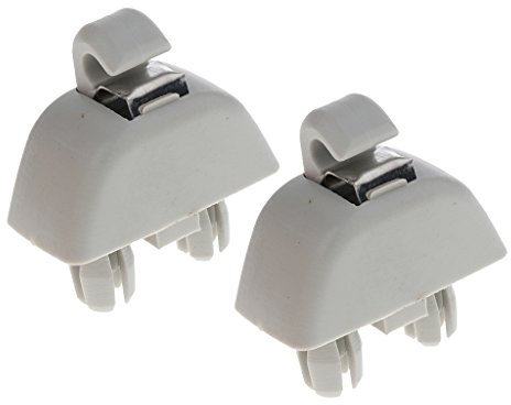 MagiDeal 2 Stück Auto Halterung Sonnenblende Clip 6R0 857 561 Innere Sonnenblende Haken Clips für Alle Arten Von Autos, Ersatz-Hakenhalterung für Sonnenblende, Grau