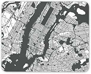 New York City Manhattan Map Mouse Mat Pad - NYC Artwork Art Gift Computer #13258