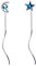 FarryDream 925 Sterling Silber Kristall Ohrringe Stern Mond Quaste Ohrringe Tropfen für Frauen Damen Kette Helix Ohrringe Einfädler Ohrringe Kette