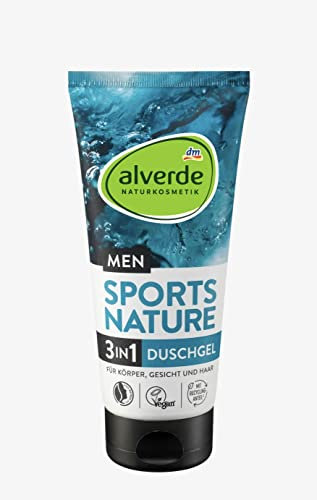 alverde MEN Duschgel 3 in 1 Sports Nature, 1 x 200 ml