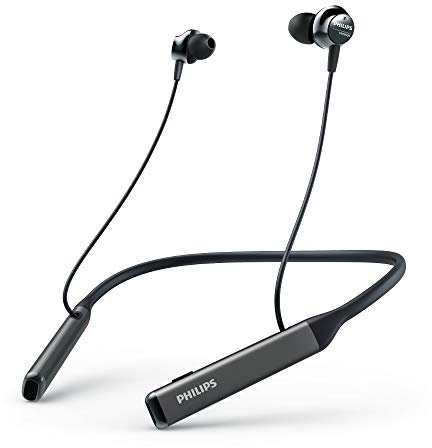 Philips in-ear headphones PN505BK/00 in-ear Bluetooth headphones (Bluetooth, active noise cancelling, long battery life, hi-res audio, built-in microphone, Google Assistant, neckband) black