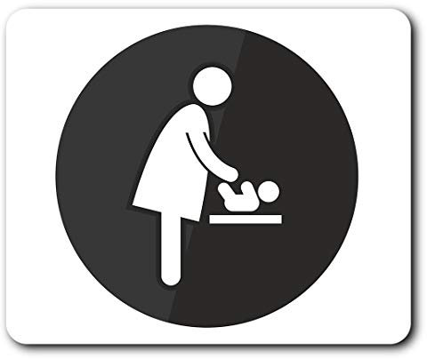 Baby Changing Sign Office Cafe Mouse Mat Pad Computer PC Laptop Gaming Office Home Desk Accessory Gadget 7840