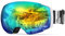 OutdoorMaster Unisex Skibrille PRO Damen Herren mit wechselgläsern, 100% UV-Schutz Schneebrille Skibrille für brillenträger, Anti-Nebel Snowboard Brille Ski Goggles für Jungen und Mädchen