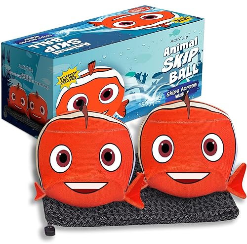 Activ Life Der ultimative Sprungball: Wasserhüpfball mit Garantie für Sommerspaß, EIN unverzichtbarer Begleiter für alle Altersgruppen, 2er-Pack, Clownfisch