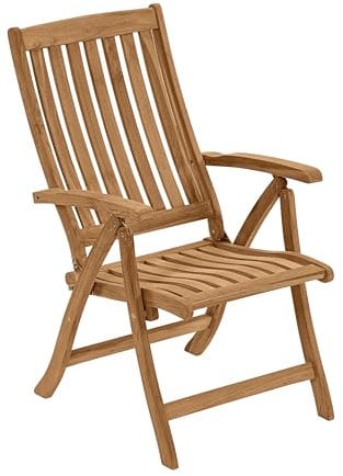 Dehner Klappsessel Havanna, ca. 103 x 67 x 59.5 cm, aus FSC® - zertifiziertem Teakholz, natur