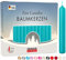 BRUBAKER 100 Pack Tree Candles - Pyramid & Christmas Tree Candles - Turquoise
