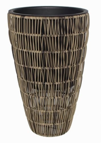 Trend Line Polyrattan Pflanztopf Ø30x48cm mit Einsatz Körbe, Blumentöpfe, kästen & Untersetzer