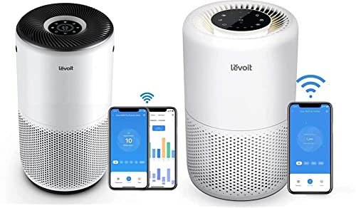 LEVOIT Purificador de Aire Inteligente con Filtro HEPA H13, CADR 170m³/h a 35m² + Purificador de Aire Inteligente WiFi con Filtro HEPA H13, CADR 400m³/h