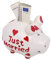 Brillibrum Design Spardose Hochzeit Just Married Keramik Sparschwein Hochzeitsgeschenk Hochzeitsschwein (Just Married (9x9x12,5 cm))