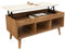 LoMasCasa - Couchtisch, höhenverstellbar, Kollektion Karla 8 aus Massivholz aus natürlichem Kiefernholz, Farbe: Eiche, hell und weiß, mit DREI Löchern Maße: 100 x 50 x 47 cm
