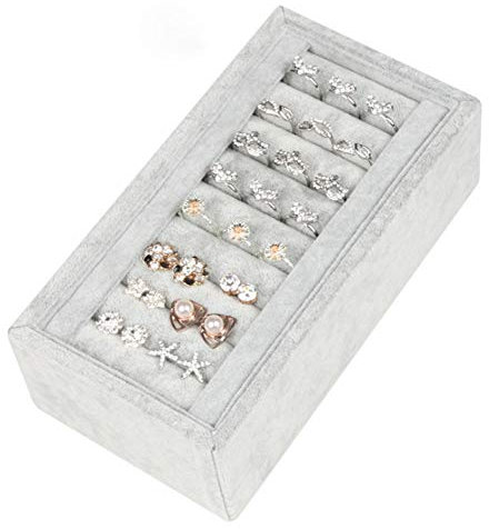 Nueva caja de pulsera de una fila Insertar anillo pulsera placa joyería accesorios de exhibición de pulsera fina caja de exhibición (color: gris)