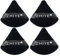 ZHIYE 4pcs Triangle Powder Puffs, Reusable Face Makeup Puff, Multifunctional Facial Makeup Tool Wet, Dry Dual-Use Makeup Sponge for BB CC Cream Liquid Foundation(BLack)