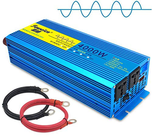 Generatore di batterie, Centrale elettrica Portatile, convertitore di Tensione di Alimentazione per Auto, Onda sinusoidale Pura Inverter, convertitore CC 12V 24V a CA 230V, 24V-4000W