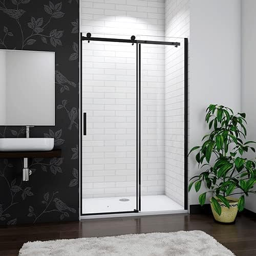 Aica Sanitär Duschtür 140cm Duschabtrennung Schiebetür 8mm Nano Glas Dusche H200cm