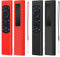 Coque pour Samsung Solar Cell Remote Control 2022: AIYAAIYA 2 Pièces Étui de Protection en Silicone pour BN59-01385 BN59-01386 BN59-0139 Smart TV Remote Battery Back Holder Skin Sleeve (Noir + Rouge)