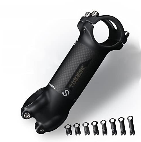 Fahrradlenker Vorbau Carbon, MTB Vorbau 31,8mm, Rennrad Vorbau 6/17 Grad Vorbauten Riser 60/70/80/90/100/110/120mm 3K Matt Mountainbike Vorbau für Mountainbike, Rennrad, Dirt bike, 100mm,6Degree