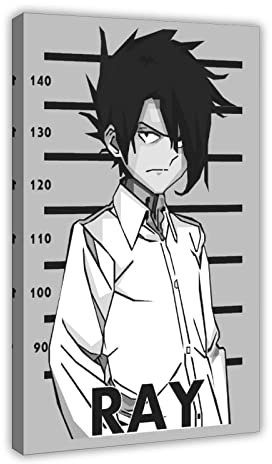 FISH DRAGATE The Promised Neverland Anime Poster 66 Leinwand Poster Schlafzimmer Dekor Sport Landschaft Büro Zimmer Dekor Geschenkrahmen Stil 60 x 90 cm