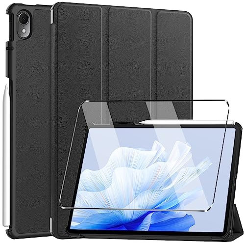 HuiYouMY per Huawei Matepad Air 2023 (11) Custodia + 1 x Pellicola Protettiva Huawei Matepad Air 2023 Pellicola - Flip Cover with Support Fonction Custodia-Black