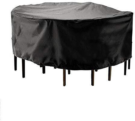 Abdeckung for Terrassentische, Ecksofa-Möbelabdeckung, Abdeckung for Gartenmöbel im Freien, runder Tisch, Stuhl-Set, wasserdicht, Oxford-Sofaschutz, Terrasse, Regen, Schnee, staubdichte Abdeckungen (S