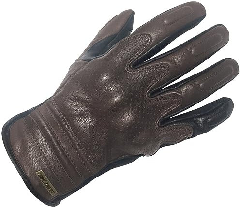 Büse Jackson perforierte Motorrad Handschuhe (Dark Brown,10)