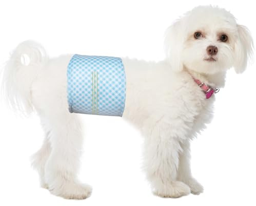 Flying Paws Einweg-Hundewindeln für Rüden S, 20 Stück mit Nässeindikator | Auslaufsichere Rüdenwindeln mit hoher Saugkraft, Taillenumfang 30–45 cm, Bauchbinden für Markierung, Harninkontinenz, Reisen