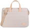 Aliuciku Beige 14 Inch Unisex Adults Laptop Bag, Briefcase Style with Anti-Vibration Protection and Luggage Trolley Strap