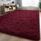 Nuttumico Flauschiger burgunderroter Teppich für Schlafzimmer, Wohnzimmer, 1,2 x 1,8 m, Hochflor-Teppiche für Jungen, Kinder, Mädchen, Dekoration, weicher zotteliger Plüsch, niedlicher Bodenteppich